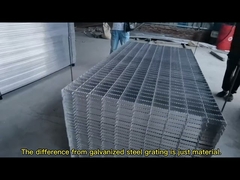 Placa quadriculada de esgoto exterior grating de aço prateado galvanizado