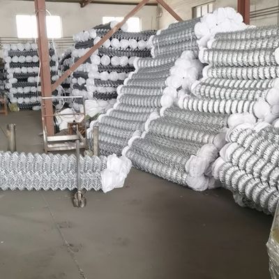 Malha 90*90mm Cercas de ligação de cadeia galvanizada para material de construção de canteiros de obras