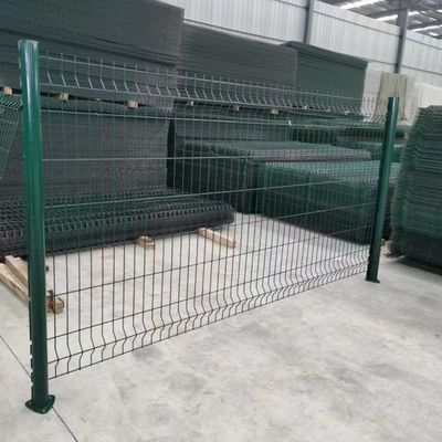 60x60mm Post Size PVC revestido vedação de malha de arame soldado para segurança duradoura